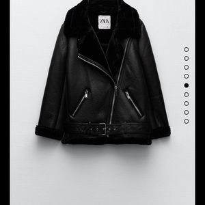 Faux fur biker jacket